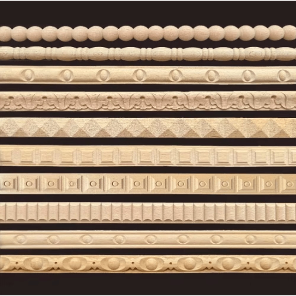 Vintage Mini Wood Carving Applique Dollhouse Trim Molding Furniture Decor 0