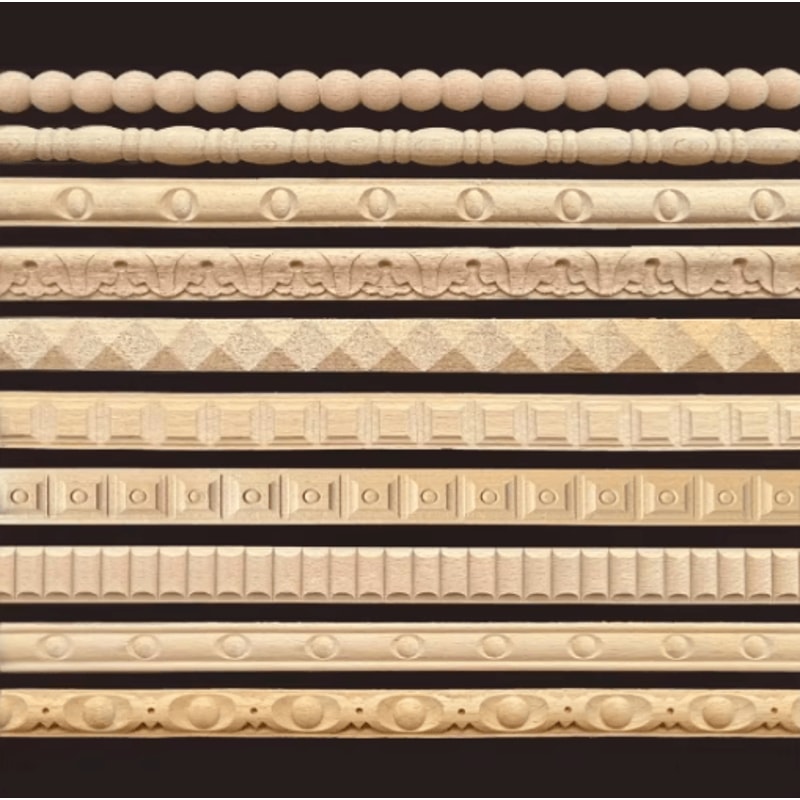 Vintage Mini Wood Carving Applique Dollhouse Trim Molding Furniture Decor 0