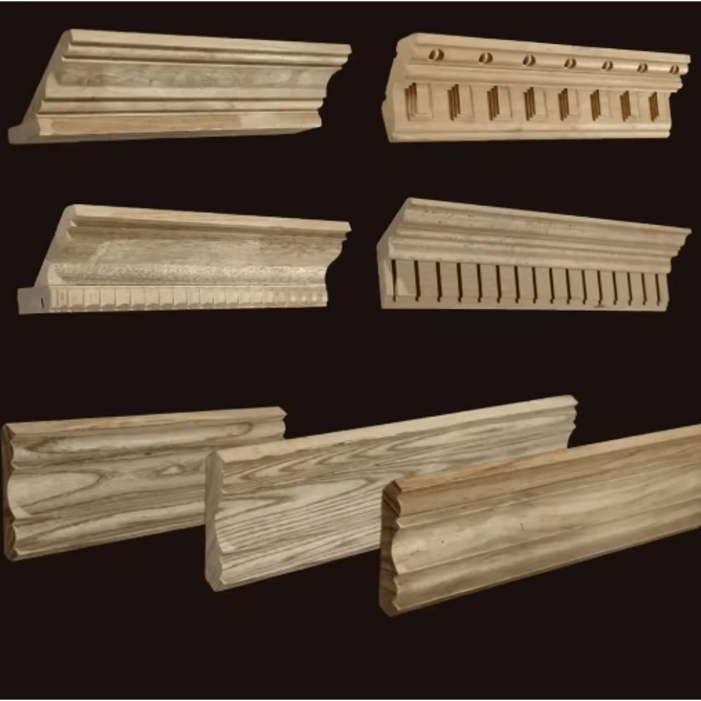 Vintage Mini Wood Carving Applique Dollhouse Trim Molding Furniture Decor 29