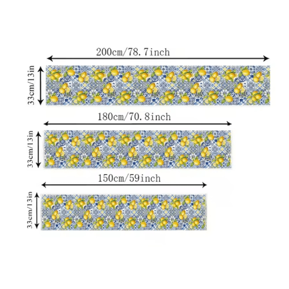 Summer Lemon Linen Table Runner Farmhouse Dining Table Decor For Kitchen Parties 2