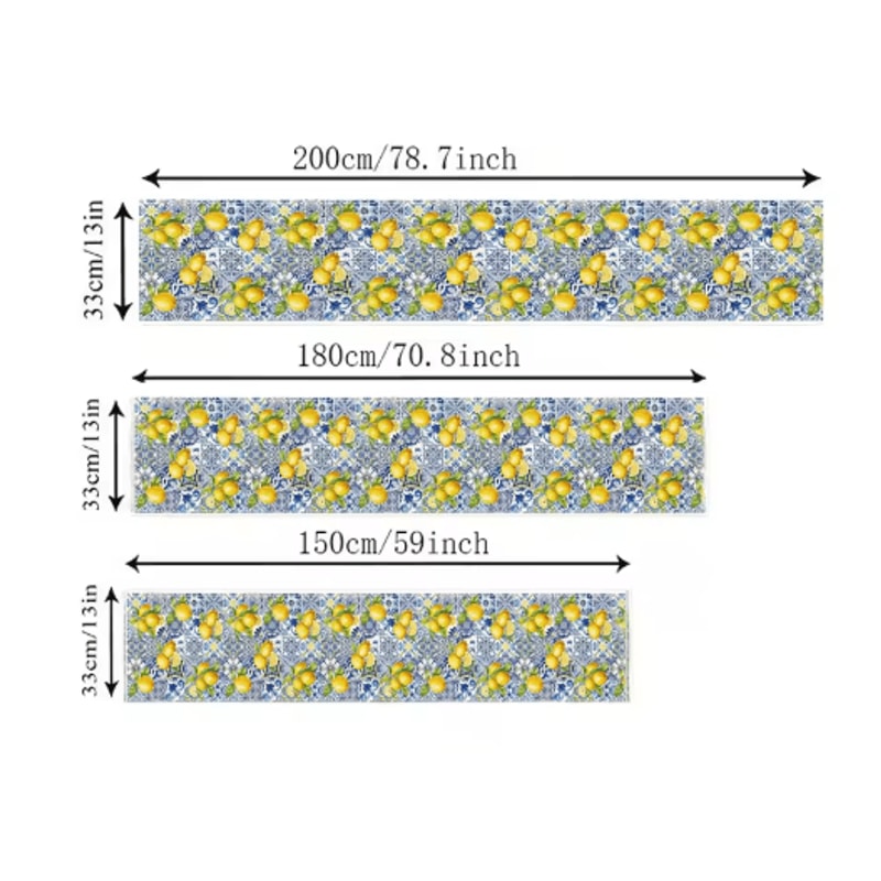 Summer Lemon Linen Table Runner Farmhouse Dining Table Decor For Kitchen Parties 2