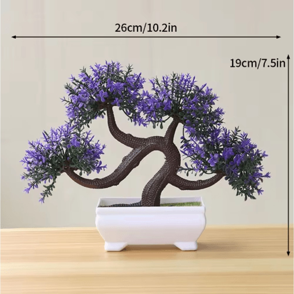 Artificial Potted Flower Bonsai Mini Tabletop Plant Decor For Home Garden 13