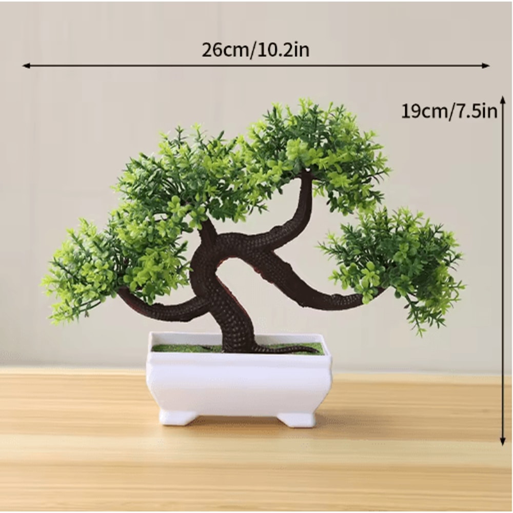 Artificial Potted Flower Bonsai Mini Tabletop Plant Decor For Home Garden 14