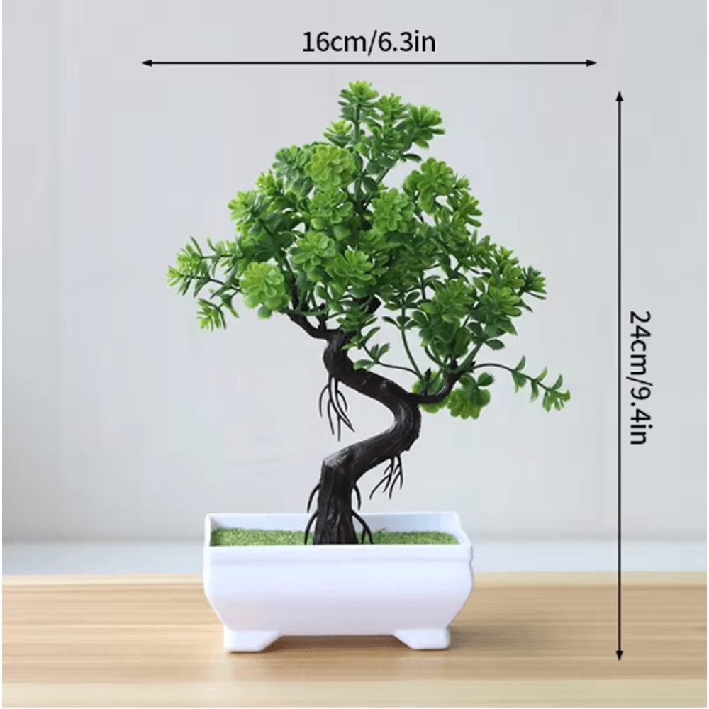 Artificial Potted Flower Bonsai Mini Tabletop Plant Decor For Home Garden 15