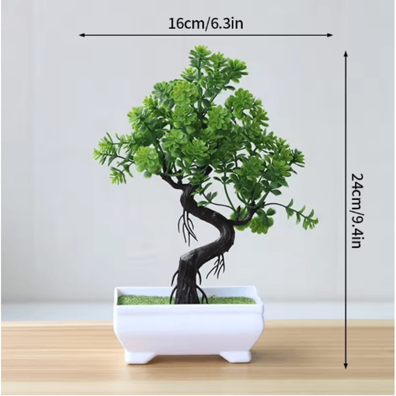 Artificial Potted Flower Bonsai Mini Tabletop Plant Decor For Home Garden 15