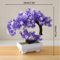 Artificial Potted Flower Bonsai Mini Tabletop Plant Decor For Home Garden 17