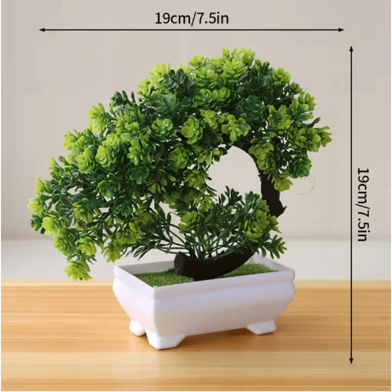 Artificial Potted Flower Bonsai Mini Tabletop Plant Decor For Home Garden 18
