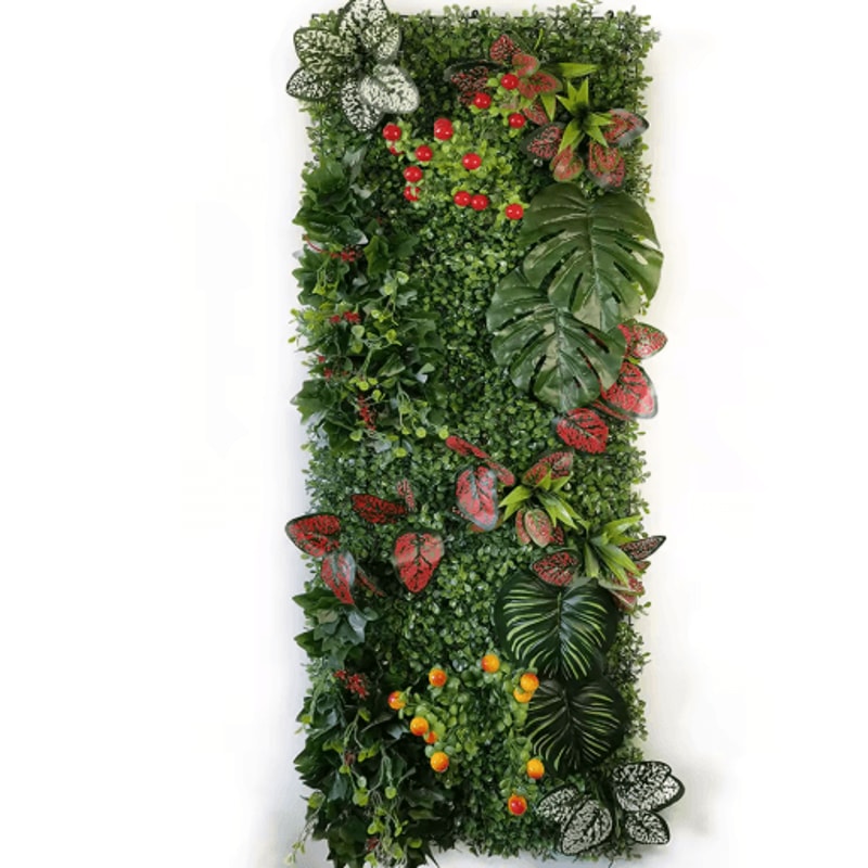 Artificial Chlorophytum Grass Wall Panel Greenery Wall Decor For Garden Home 0