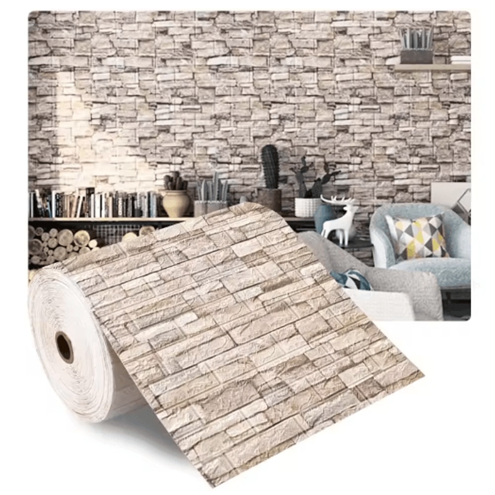 3D Foam Brick Wall Panels Self Adhesive Waterproof Wall Decor For Living Room 15