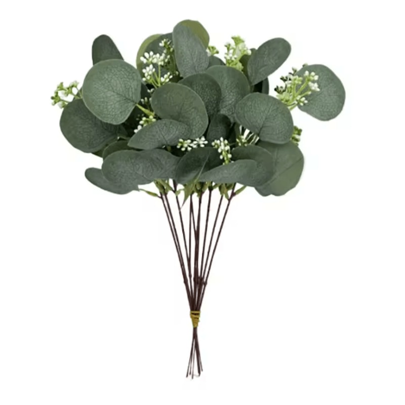 Artificial Eucalyptus Leaf Stems Greenery Bouquet Decor For Wedding Home 2