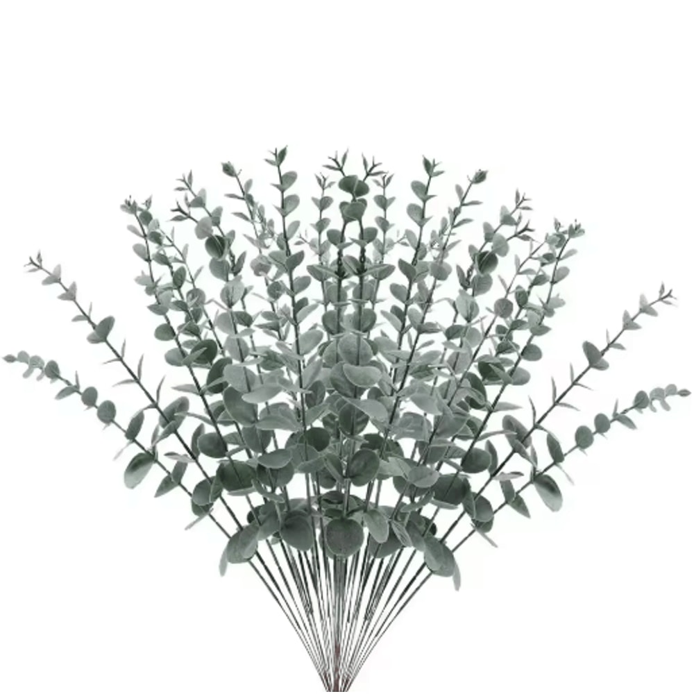 Artificial Eucalyptus Leaf Stems Greenery Bouquet Decor For Wedding Home 3