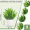 4 Pack Mini Artificial Potted Plants Fake Bonsai Greenery For Home Office Decor 4