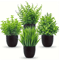 4 Pack Mini Artificial Potted Plants Fake Bonsai Greenery For Home Office Decor 6