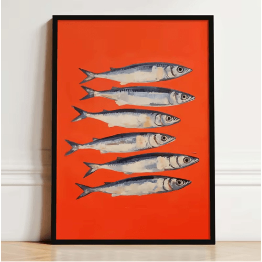 French Breakfast Canvas Wall Art Lemon Wine Oyster Kitchen Decor Print 11