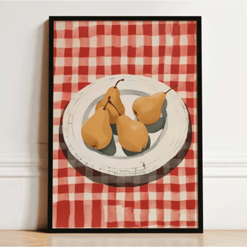French Breakfast Canvas Wall Art Lemon Wine Oyster Kitchen Decor Print 12