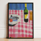 French Breakfast Canvas Wall Art Lemon Wine Oyster Kitchen Decor Print 15