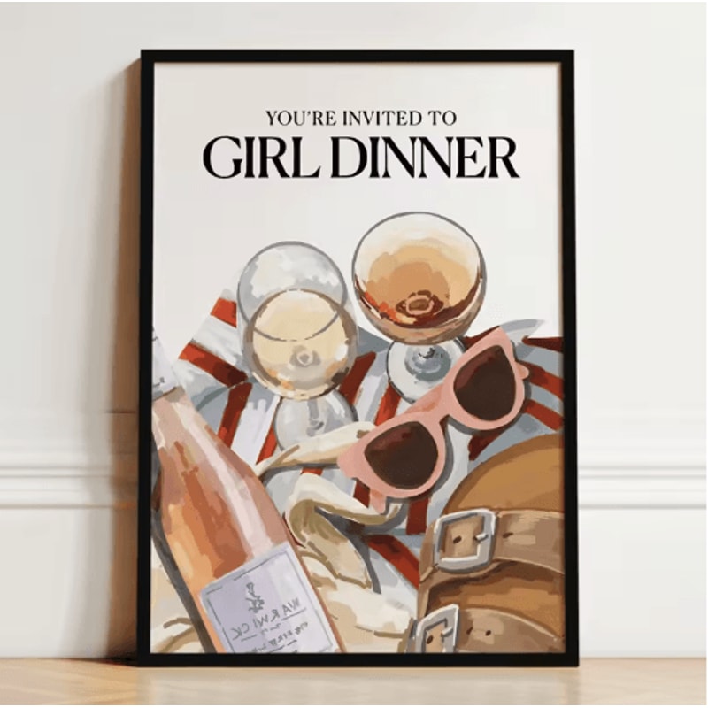 French Breakfast Canvas Wall Art Lemon Wine Oyster Kitchen Decor Print 16