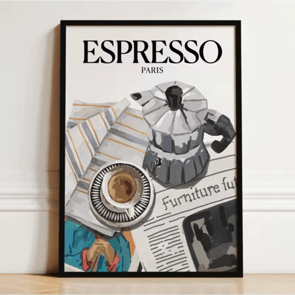 French Breakfast Canvas Wall Art Lemon Wine Oyster Kitchen Decor Print 17