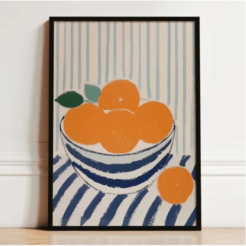 French Breakfast Canvas Wall Art Lemon Wine Oyster Kitchen Decor Print 18