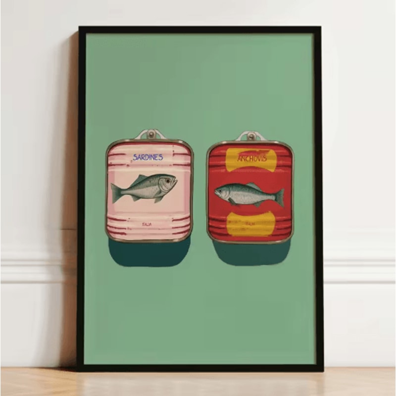 French Breakfast Canvas Wall Art Lemon Wine Oyster Kitchen Decor Print 22