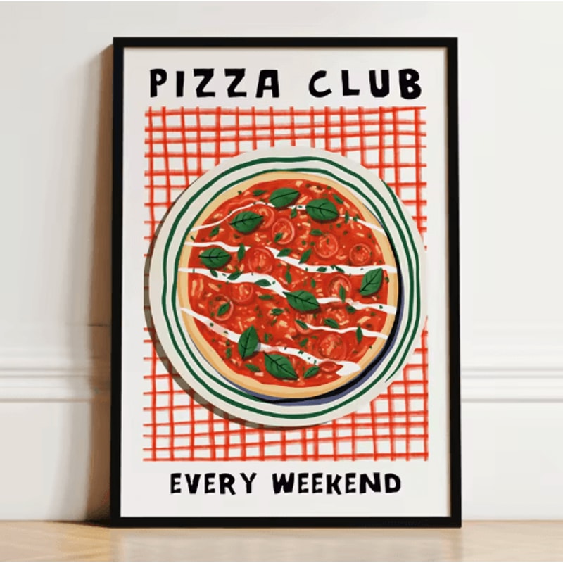 French Breakfast Canvas Wall Art Lemon Wine Oyster Kitchen Decor Print 25