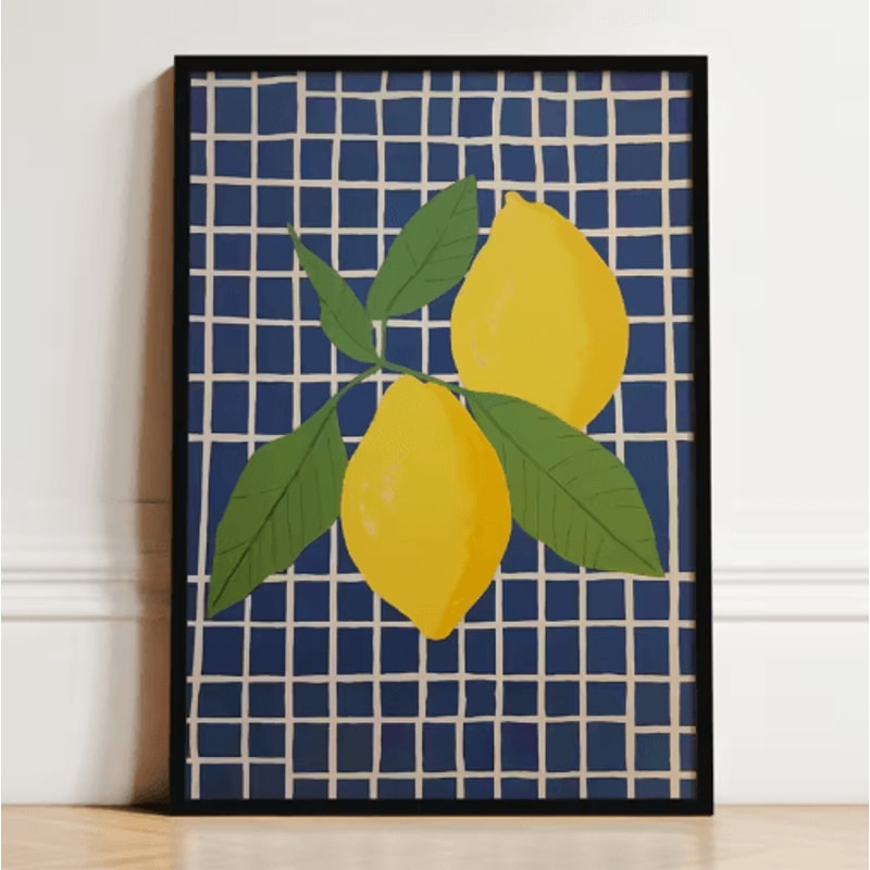 French Breakfast Canvas Wall Art Lemon Wine Oyster Kitchen Decor Print 28