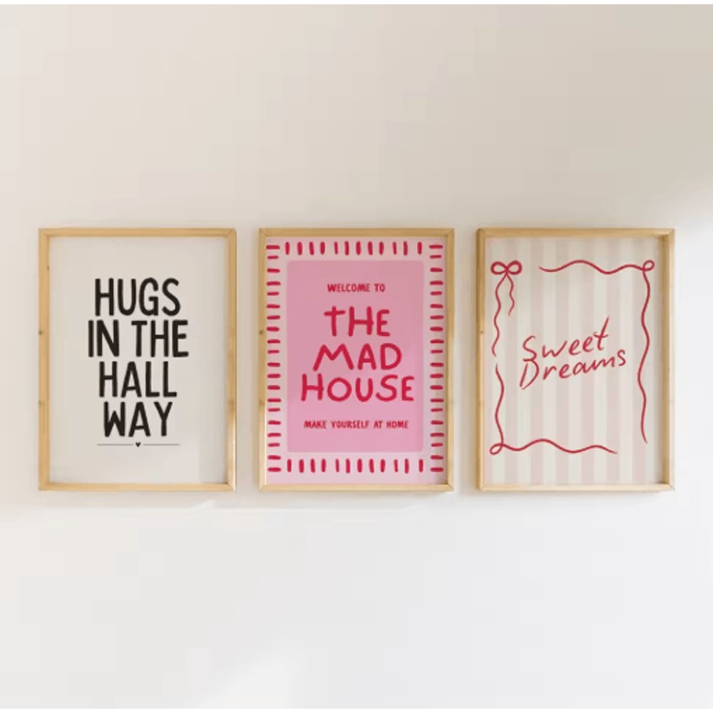 Colorful Typography Quote Canvas Prints Modern Frameless Wall Art Decor 3