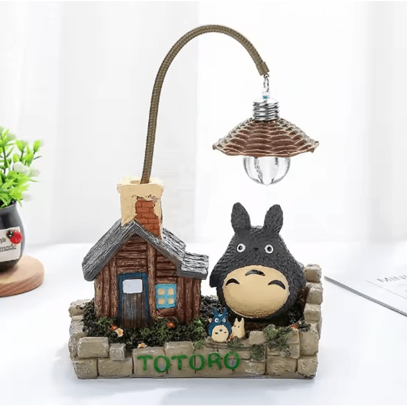 Cartoon Anime Wooden House Night Light Cute Mini Desk Lamp Decor 4