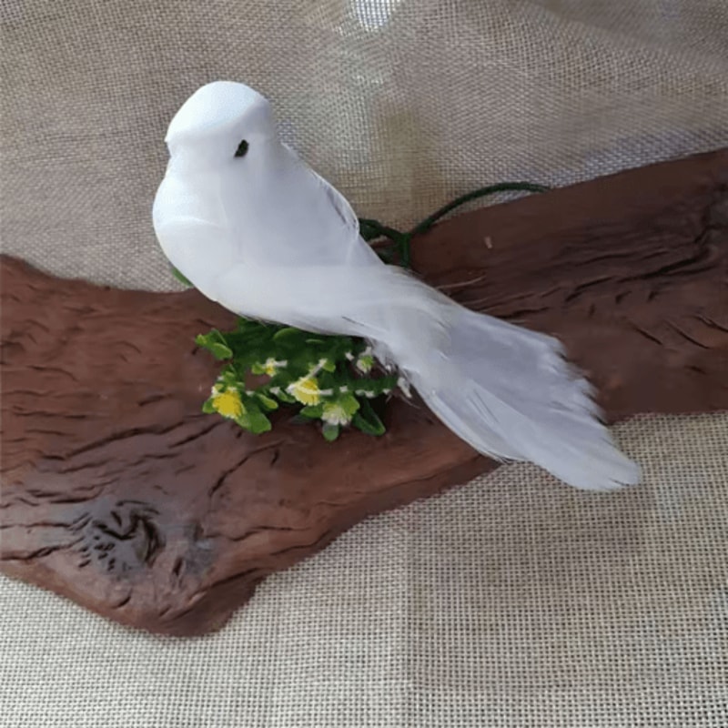 Artificial Dove Pigeon Model Realistic Bird Decor For Wedding Photography 1