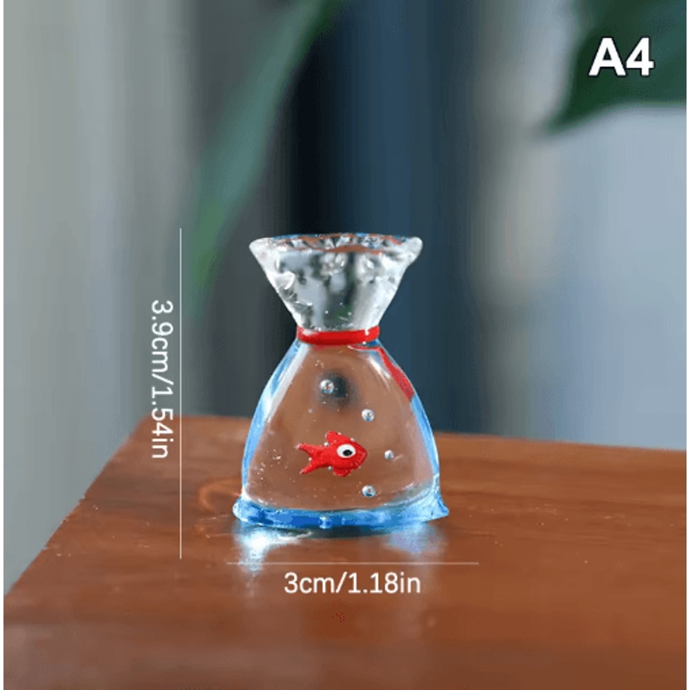 Handcrafted Mini Glass Fish Figurine Vibrant Pocket Ornament For Desk Home Decor 1