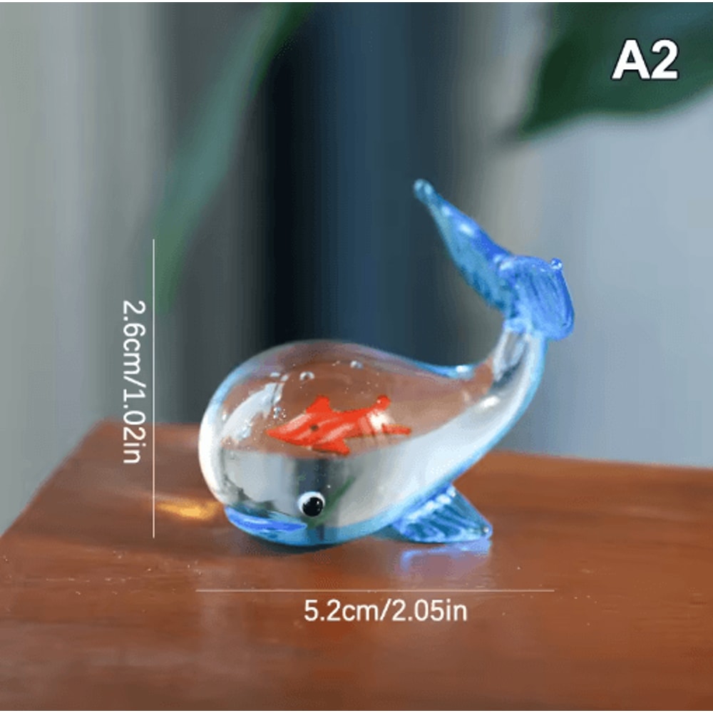 Handcrafted Mini Glass Fish Figurine Vibrant Pocket Ornament For Desk Home Decor 2