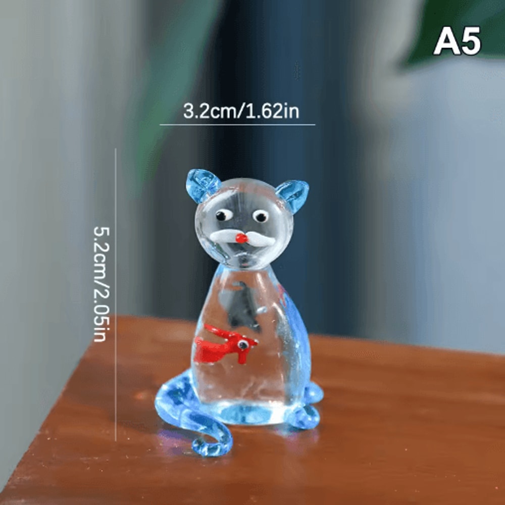 Handcrafted Mini Glass Fish Figurine Vibrant Pocket Ornament For Desk Home Decor 6