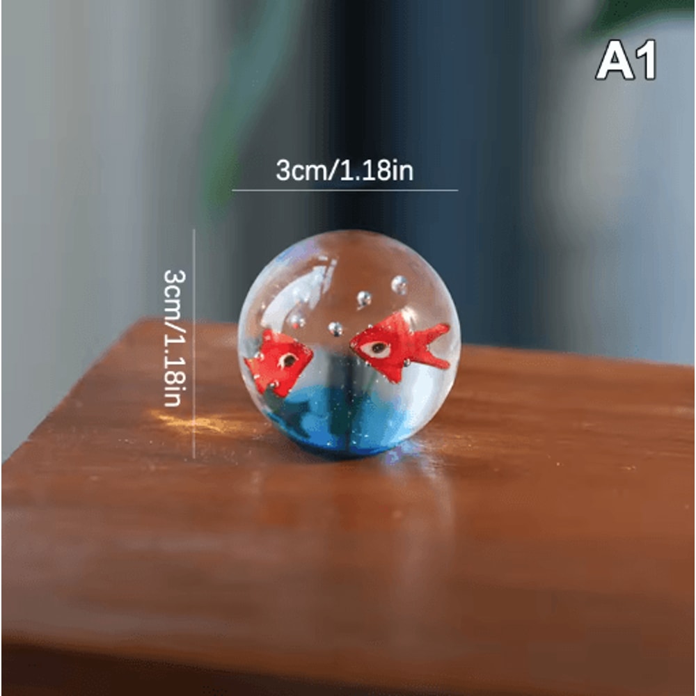 Handcrafted Mini Glass Fish Figurine Vibrant Pocket Ornament For Desk Home Decor 7