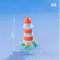 Mini Ocean Lighthouse Figurine Set Resin Coastal Decor For Fairy Garden DIY Landscapes 3