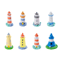 Mini Ocean Lighthouse Figurine Set Resin Coastal Decor For Fairy Garden DIY Landscapes 9
