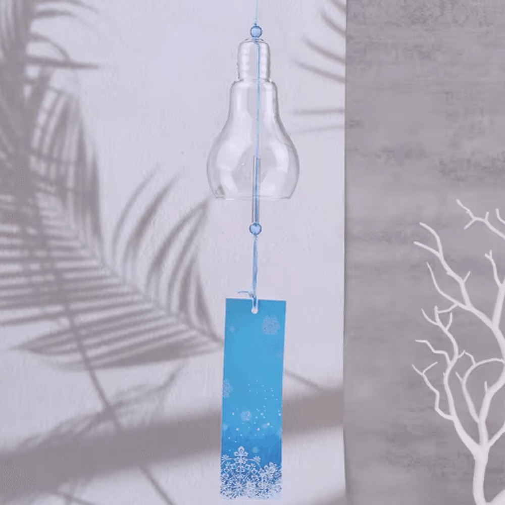 Transparent Glass Wind Chimes Japanese Style Hanging Wind Bell Decor 1