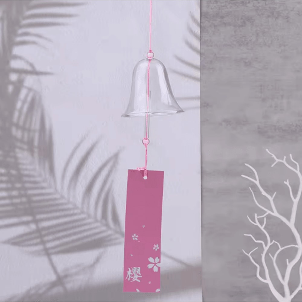 Transparent Glass Wind Chimes Japanese Style Hanging Wind Bell Decor 2