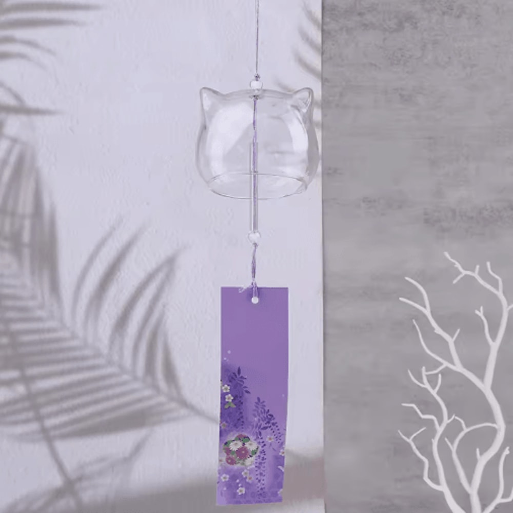 Transparent Glass Wind Chimes Japanese Style Hanging Wind Bell Decor 3