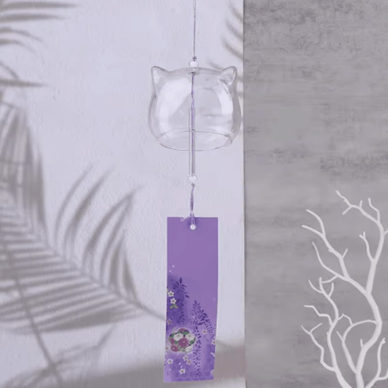 Transparent Glass Wind Chimes Japanese Style Hanging Wind Bell Decor 3