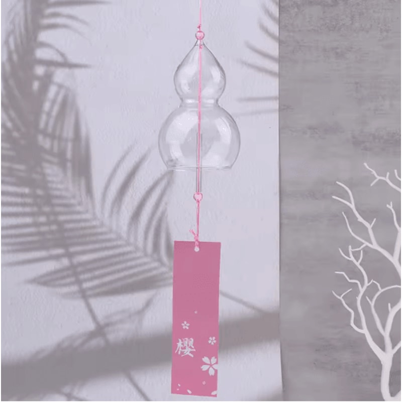 Transparent Glass Wind Chimes Japanese Style Hanging Wind Bell Decor 4