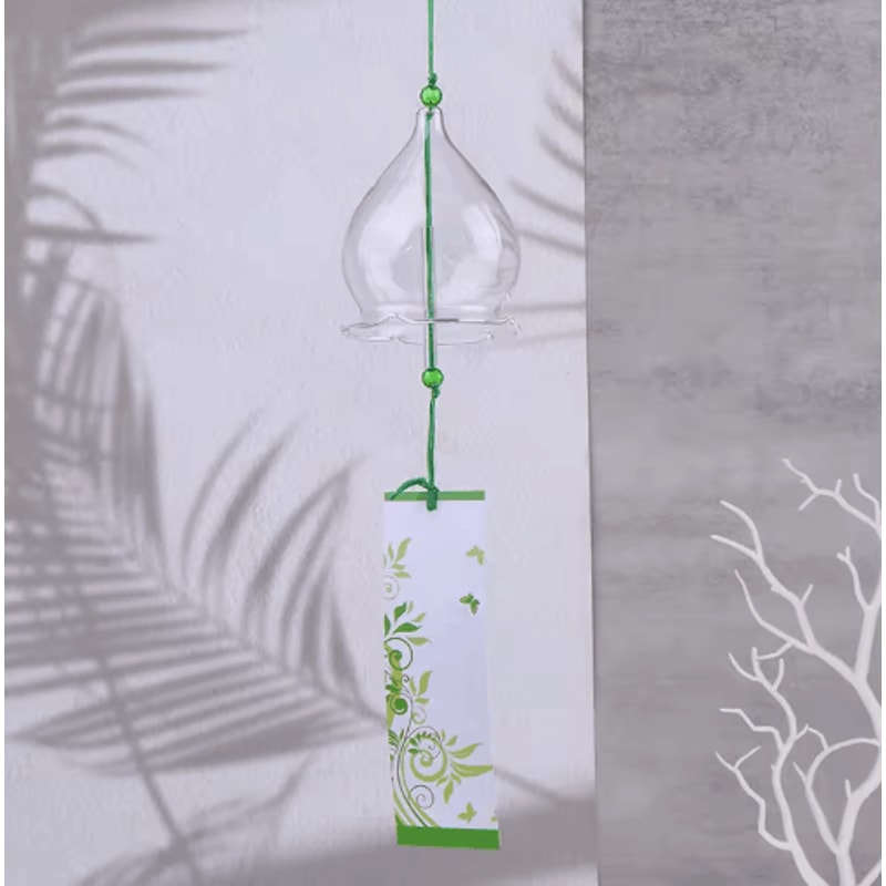 Transparent Glass Wind Chimes Japanese Style Hanging Wind Bell Decor 5