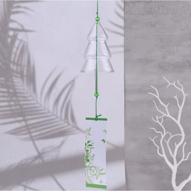 Transparent Glass Wind Chimes Japanese Style Hanging Wind Bell Decor 6
