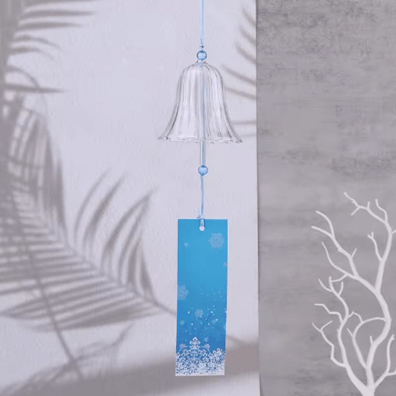 Transparent Glass Wind Chimes Japanese Style Hanging Wind Bell Decor 7