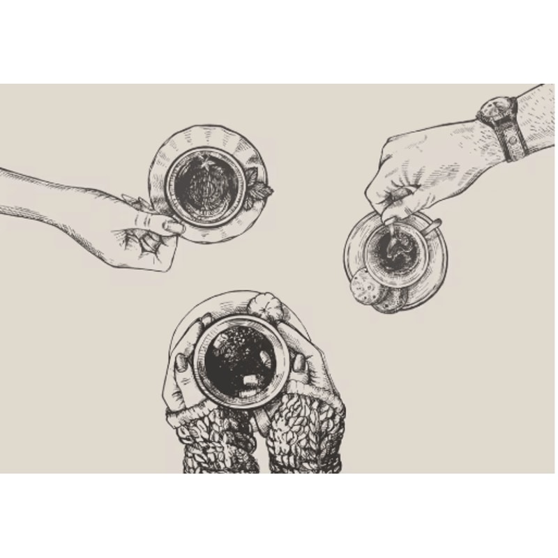 Minimalist Coffee Wall Art Canvas Skeleton Coffee Bar Decor For Modern Kitchens 2