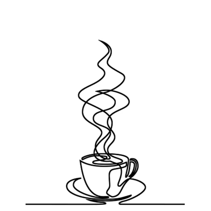 Minimalist Coffee Wall Art Canvas Skeleton Coffee Bar Decor For Modern Kitchens 9