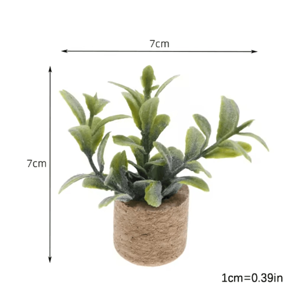 Dollhouse Miniature Plants Realistic Potted Garden Decor For Tiny Homes 2
