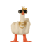 Funny Duck Figurine With Glasses Cheeky Middle Finger Desk Decor 1