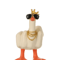 Funny Duck Figurine With Glasses Cheeky Middle Finger Desk Decor 1