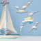 Retro Seagull Wall Decor Set Wooden Coastal Wall Art For BeachInspired Spaces 6