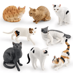 sleeping orange cat figurine cute mini pet desk decor for cozy spaces